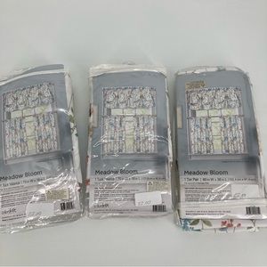 New Floral Print Curtains Valances Pair Tiers Panels Boho Farmhouse Decor 4 Pc